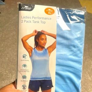 New ladies performance 2 pack tank tops crane XL